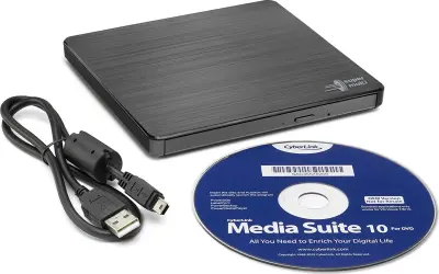 Zunanji DVD zapisovalnik HITACHI HLDS GP60 USB 2.0, črn