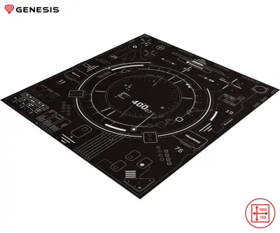 Podloga za stol GENESIS TELLUR 400 SQUARE HUD, 110 x 100 cm, protizdrsna, mehka podlaga, trpežna