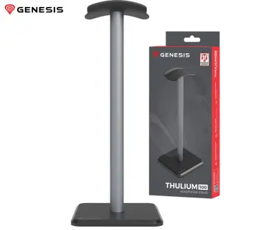 Stojalo za slušalke GENESIS THULIUM 100, protizdrsna podlaga, kovina, 245x100x100mm, sivo (Gun Metal)