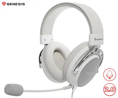 Naglavne slušalke GENESIS TORON 301, gaming/pisarniške, 2.0 STEREO, bele