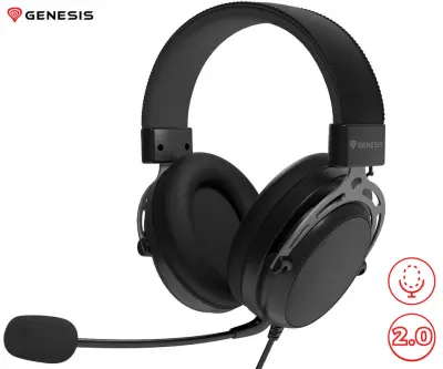 Naglavne slušalke GENESIS TORON 301, gaming/pisarniške, 2.0 STEREO, črne