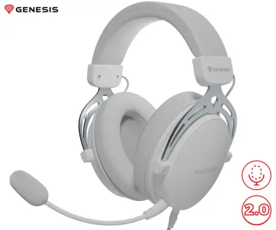 Naglavne slušalke GENESIS TORON 531, gaming/pisarniške, 2.0 STEREO, bele