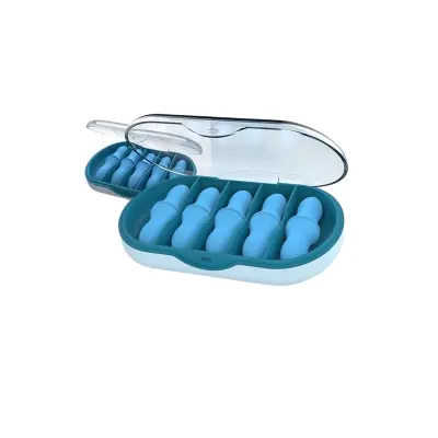 Penasti ušesni čepki v obliki naboja, 5 parov, visoka zaščita Blue