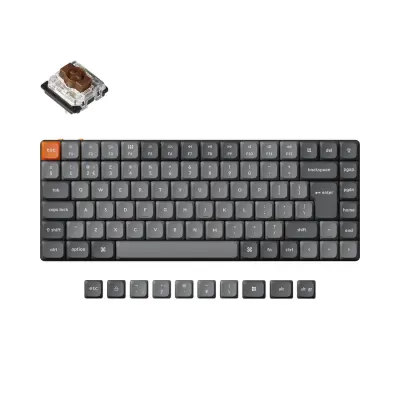 Keychron K3 Max brezžična nizkoprofilna mehanska tipkovnica Gateron rjava stikala RGB (K3M-H3-UK)