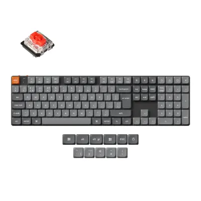 Keychron K5 Max brezžična nizkoprofilna mehanska tipkovnica Gateron rdeča stikala RGB (K5M-H1-UK)
