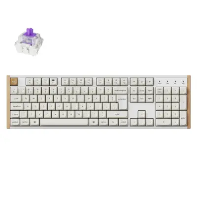 Keychron K10 HE brezžična mehanska tipkovnica aluminij Gateron nebula mag stikala RGB Bela - Special Edition (K10H-Q1-UK)