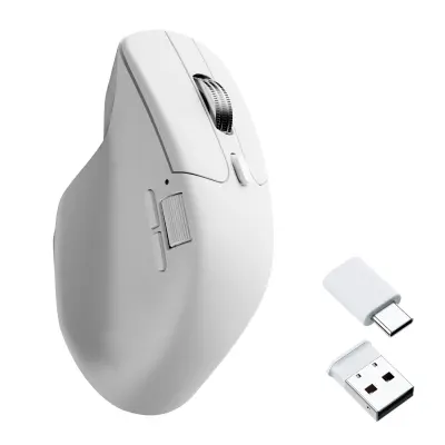 Keychron M6 brezžična ultra tiha miška PixArt 3311 1K Bela (M6S-B72)