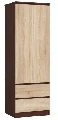 Akord Star Garderobna Omara, 2 Vrata In 2 Predala, Wenge/Hrast Sonoma
