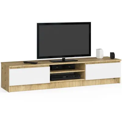Akord Tv Omarica, 2 Vrata, Hrast Artisan/Bela