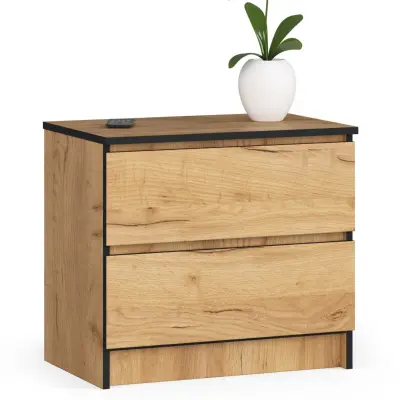 Akord Komoda, 2 Predala, Hrast Craft