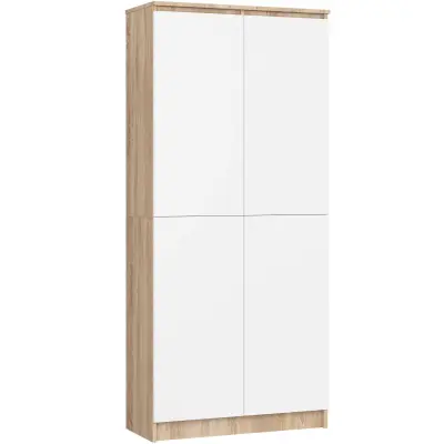 Akord Regal, 2 Vrata In 8 Polic, Hrast Sonoma/Bela