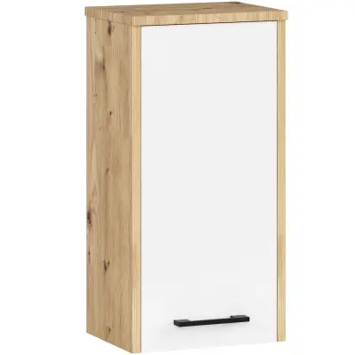 Akord Fin Visoka Kopalniška Omara, 1 Vrata, Hrast Artisan/Bela