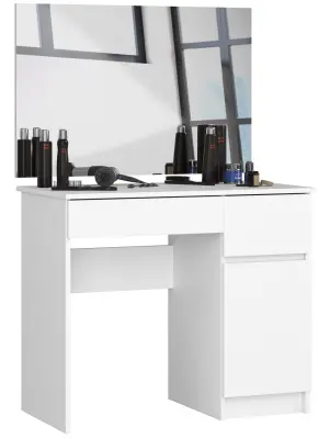 Akord Clp P-2/Sl Toaletna Mizica Z Ogledalom, Desna Izvedba, Bela