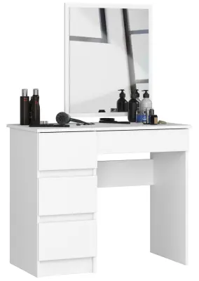 Akord Clp T-6/Sl Toaletna Mizica Z Ogledalom, Leva Izvedba, Bela