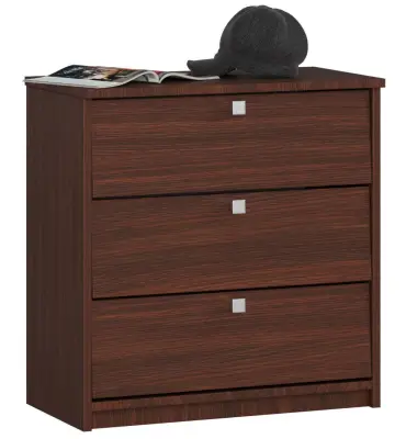 Akord Mini Omarica Za Čevlje, 3 Preklopna Vrata, Wenge