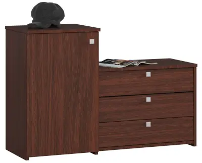 Akord Omarica Za Čevlje, 3 Preklopna Vrata, Wenge