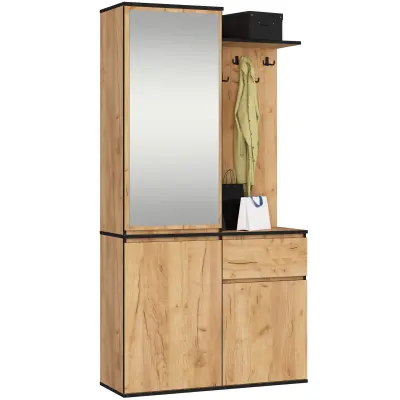 Akord Entro Garderobni Komplet, Hrast Craft