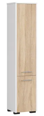 Akord Fin Visoka Kopalniška Omara, 2 Vrata, Bela/Hrast Sonoma