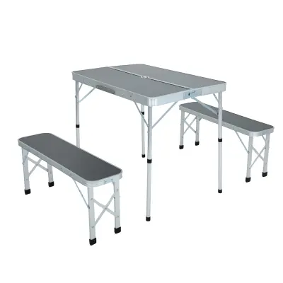 Akord Roi Kamping Komplet Z Mizo In 2 Klopema, Siva