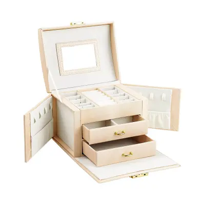 Eleganten organizator za nakit z več predali in zaklepnim dizajnom