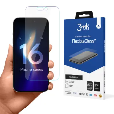 3MK FLEXIBLEGLASS ZAŠČITNO KALJENO STEKLO ZA IPHONE 16 PRO