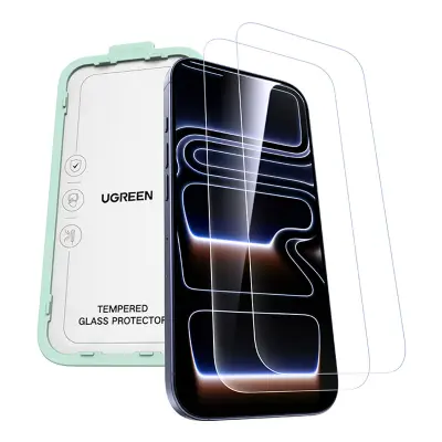 UGREEN KALJENO STEKLO ZA IPHONE 17 PRO MAX 2 KOS ZAŠČITNO VISOKO