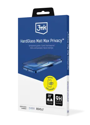 3MK MATT TRDO STEKLO ZA MAX ZASEBNOST ZA APPLE IPHONE 17 PRO MAX