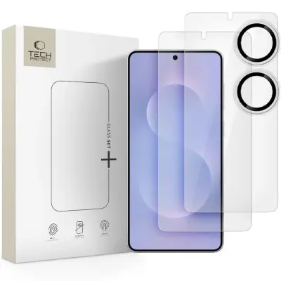 KOMPLET KALJENEGA STEKLA TECH-PROTECT ZA SAMSUNG GALAXY S25 EDGE, 3 KOMPLET