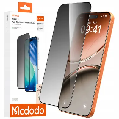 MCDODO KALJENO STEKLO ZA PRIVATIZIRANJE, SAMONASTAVLJIVO STEKLO ZA IPHONE 17 PRO MAX