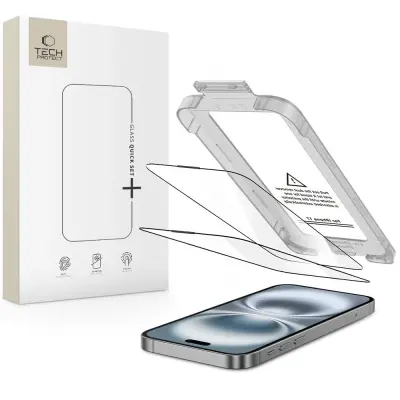TECH-PROTECT KALJENO STEKLO QUICK SET+ 2-KOMPLET ZA IPHONE 17 ZAŠČITNA