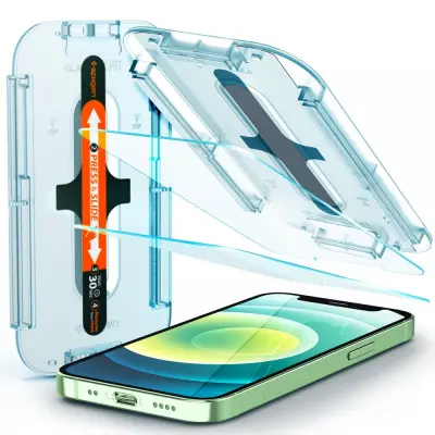 SPIGEN KALJENO STEKLO GLAS.TR EZ FIT ZA IPHONE 12 MINI 2-DELNO OJAČANO