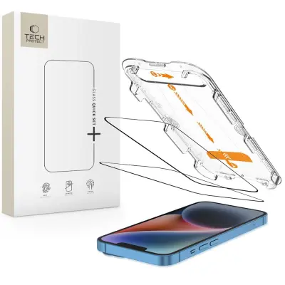 TECH-PROTECT KALJENO STEKLO QUICK SET+ 2-KOMPLETNO ZA IPHONE 13 14 16E