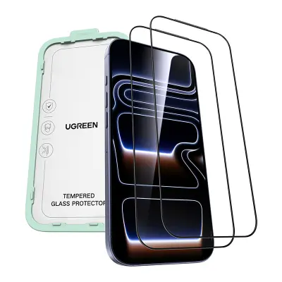 UGREEN KALJENO STEKLO ZA IPHONE 17 PRO 2 KOS ZAŠČITNA 9H ZAŠČITA
