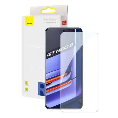 BASEUS KALJENO STEKLO ZA REALME GT NEO3 POPOLNA ZAŠČITA PRED PRASKAMI