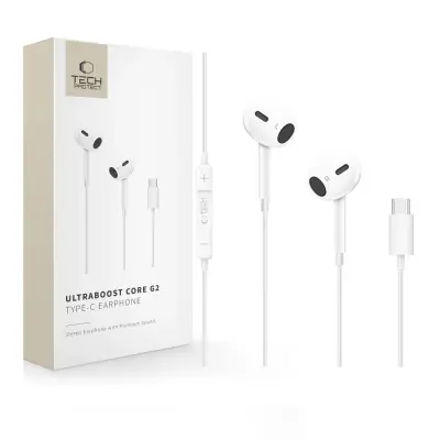 SLUŠALKE TECH-PROTECT ULTRABOOST CORE G2 ZA TELEFON Z USB-C PRIKLJUČKOM 13 14 15