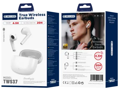 BREZŽIČNE SLUŠALKE JELLICO TWS37 ZA TELEFONE S FUNKCIJO BLUETOOTH 5.0