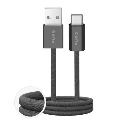 PURO FABRIK KABEL 2.0 10W USB-A NA USB-C 1,5M ZA HITRO POVEZAVO TELEFONA
