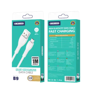 JELLICO MICRO USB KABEL 3.1A 1M ZA ANDROID TELEFONE HITRA IZMENJAVA PODATKOV