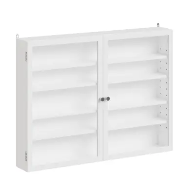 Stenska omara z vrati Bela 80x12,2x60cm FSB113-W