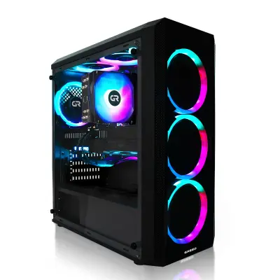 Greed® MK2 AMD - Gaming PC / namizni računalnik - AMD Ryzen7 5700X + Radeon RX 9060  - 4,7 GHZ - 32 GB DDR4 - 512GB SSD - 4K - WLAN - Win11 Pro