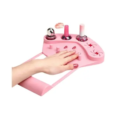 3-v-1 silikonasta podloga za manikuro z držalom in nastavljivim naslonom Pink