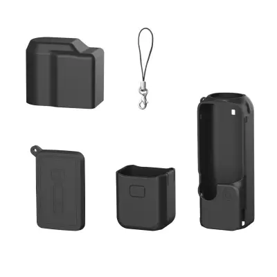 Silikonski 4-delni ovitek za DJI Osmo Pocket4 — polna zaščita Black
