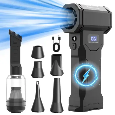 Brezžični prenosni mini sesalnik in puhalo, 4000mAh, 110000RPM