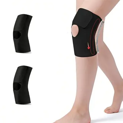 Nevidni kolenski vložki 2 kosa – 1mm najlon, 360° kompresija Black M