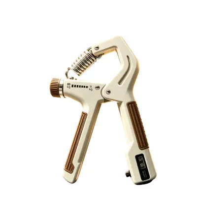 Prenosni stiskalnik za roko z mehanskim števcem, nastavljiv 5-60kg Beige