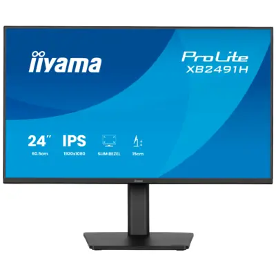 Monitor Iiyama 60,5 cm (23,8") XB2491H-B1 1920x1080 120Hz IPS 1ms HDMI DisplayPort Pivot  sRGB96% AdaptiveSync ProLite