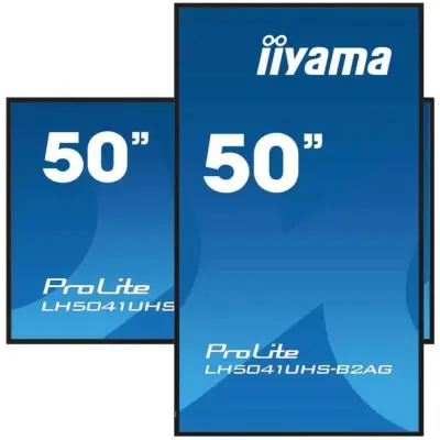 Monitor Iiyama 127 cm (50,0") LH5041UHS-B2AG 3840x2160 LFD VA 5ms VGA 3xHDMI Zvočniki 2x10W  NTSC72% RJ45 IR RS-232 ProLite Delovanje 24/7