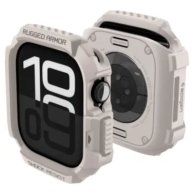 SPIGEN RUGGED ARMOR V2 PAŠČEK ZA APPLE WATCH 10 11 (42 MM) DUNE BEIGE TRPEŽEN