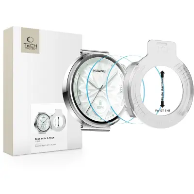 KALJENO STEKLO TECH-PROTECT, ENOSTAVNA SET+ ZA HUAWEI WATCH GT 5 41 MM, 2-PAKET