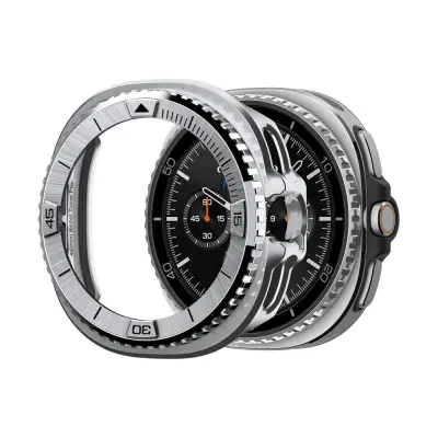 SPIGEN BEZEL TUNE PRO PAŠČEK ZA SAMSUNG GALAXY WATCH 8 CLASSIC 46 MM SREBRNA